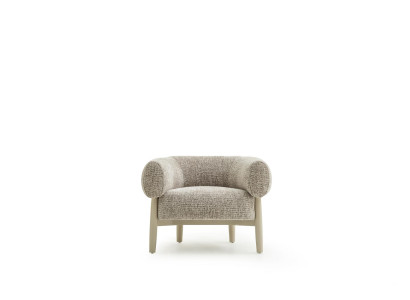 Sessel 1 Sitzer Wohnzimmer Moderne Design Beige Möbel Luxus Lounge Club