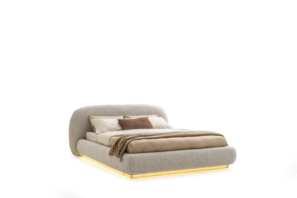 Schlafzimmer Bett 180x200 Beige Modernes Design Möbel Doppelbett Polsterbett