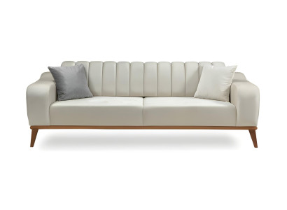 Sofa Couch mit Schlaffunktion Verstellbare Rückenlehne Gepolstert 3 Sitzer