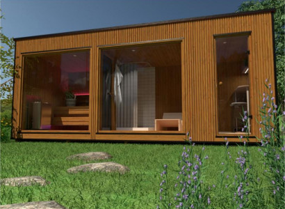 Moderne Außensauna Trockensauna Sauna Massivholzsauna Terrassensauna Gartensauna