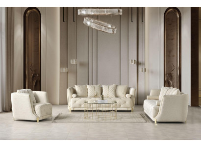 Sofagarnitur 2x 3-Sitzer Sofas Design Sofa Polster Modern Top-Qualität Sessel