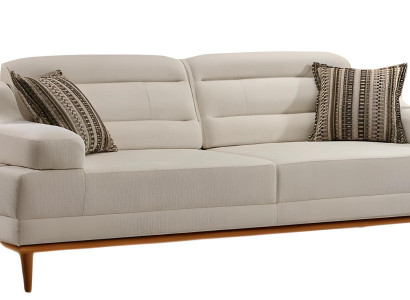 Weißes Stoffsofa 3-Sitzer modernes Design