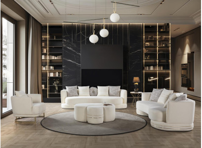 Designer Sofagarnitur Couch Polster Sitzgarnitur 3+3+1 Luxus Couchen Set Beige