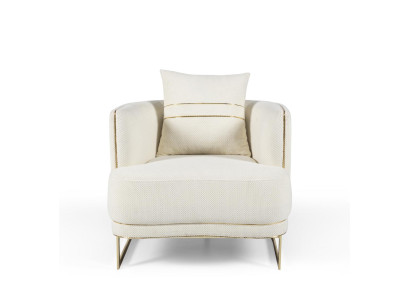 1 Sitzer  Polster Sessel Lounge Designer Lehn Moderne Sessel Weiß Top-Qualität