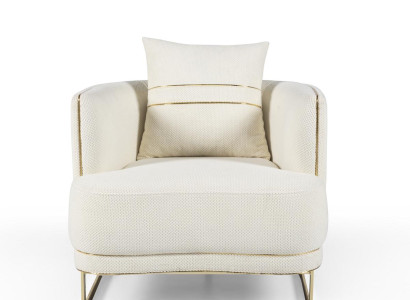 1 Sitzer  Polster Sessel Lounge Designer Lehn Moderne Sessel Weiß Top-Qualität