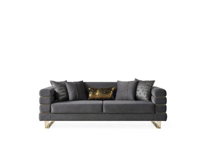 Sofa 3 Sitzer Sofas Couch Polster Moderne Couchen Textil Sitz Dreisit