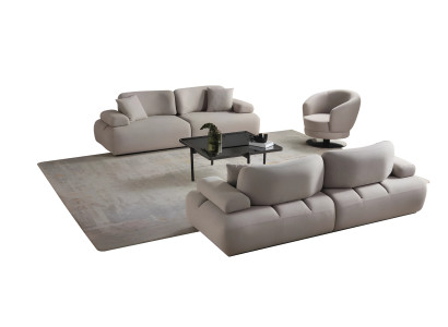 Moderne Sofagarnitur 3+3+1 Sofa Set  Design-Sitzgruppe Familien Couch