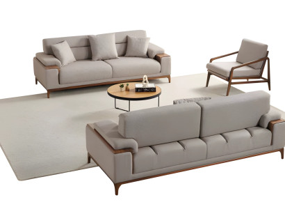 Wohnzimmersofa Polstersitzgruppe Loungegarnitur Sofa Kombination 3+3