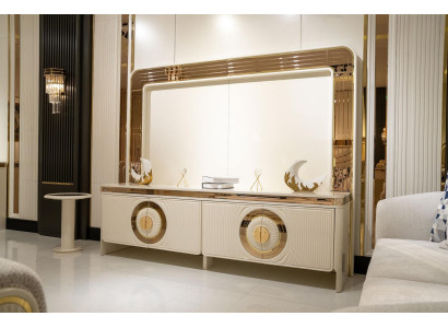 Moderner TV-Schrank aus Holz in Beige