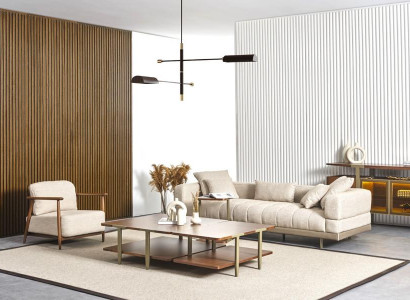 Wohnzimmer Set Einrichtung Sofa Beistelltisch 255cm Couchtische  Couch 5tlg