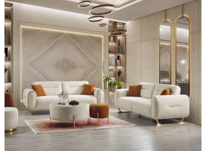 Wohnzimmer Top-Qualität 2x 3-Sitzer Sofas Luxuriöse Polster Couchen Sitzmöbel