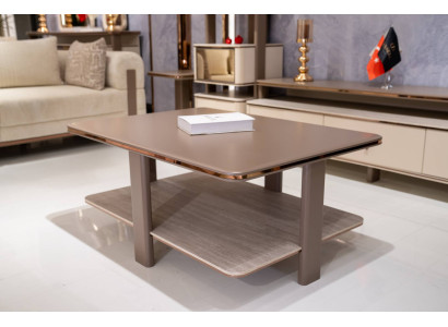 Couchtisch aus Holz in Braun modern eleganter Wohnzimmertisch