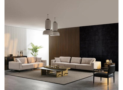 Polster Italienische Möbel Einrichtung Set Garnitur Sofa Couchtisch Sessel 5tlg.