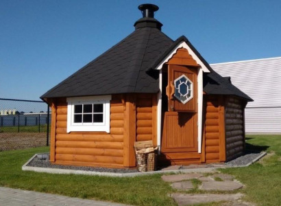 Holzhaus Gartenhütte Grillhüttenhaus Grill kota Feuerstelle Holzpavillon