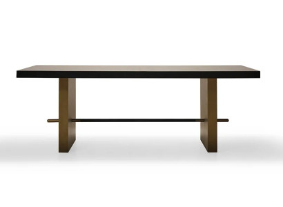 Schwarzer Esstisch aus Holz, Rechteckig, Modern, 220x77x103 cm