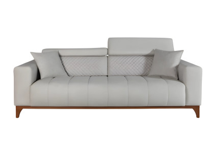 Graue Dreisitzcouch 3-Sitzer-Sofa Dreisitzgarnitur Dreisitzer Polstersofa