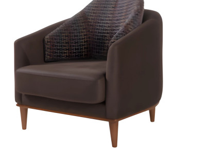 Stilvolle Sessel Braun Hochwertige Lounge Designer Lehn Sessel 1 Sitzer