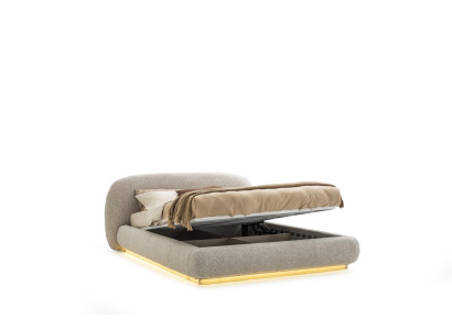 Schlafzimmer Bett 180x200 Grau Modernes Möbel Lagerung Doppelbett Polsterbett