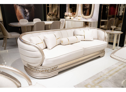 Modernes beiges Stoffsofa für Wohnzimmer