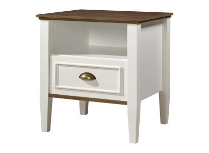 Weißer Holz Nachttisch im minimalistischen Design