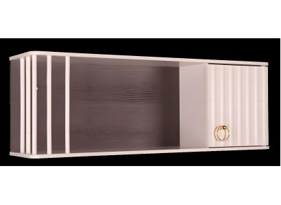 Elegantes weißes Wandmodul aus Holz für modernes Zuhause