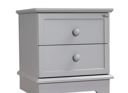 Weißer Nachttisch aus Holz modern eleganter Schlafzimmermöbel