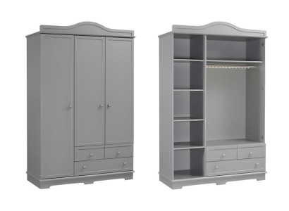 Weißer moderner Holzschrank mit Stauraum für Schlafzimmer und Flur