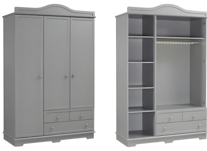 Weißer moderner Holzschrank mit Stauraum für Schlafzimmer und Flur