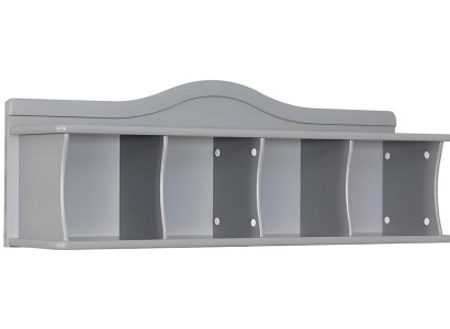 Wandmodul aus Holz in Grau modern, elegantes Stauraummöbel