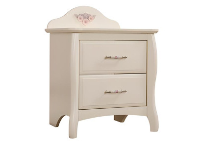 Weißer Holz-Nachttisch im modernen Stil