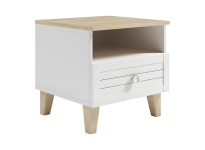 Moderner weißer Nachttisch aus Holz