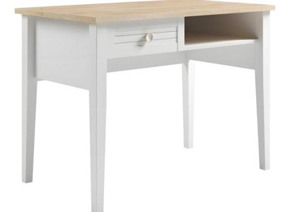 Weißer Holzschreibtisch im modernen Design