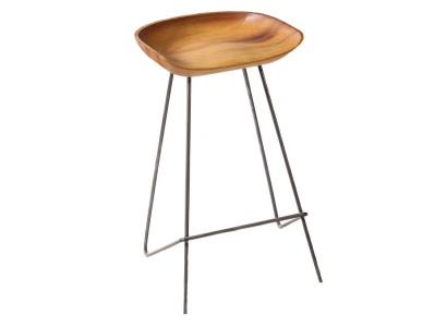 Brauner Holz Barstuhl Elegant und Funktional