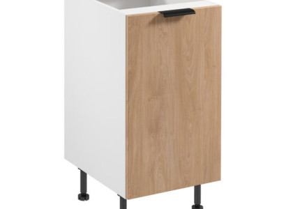 Unterer Küchenschrank Unterschrank Schrank Weiß-Beige Küche Küchenzeile