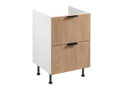 Küchenschrank für Induktionskochfeld-Einbau 2 Schubladen Einbauküche