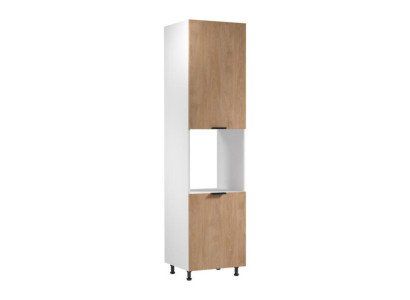 Küchenschrank Hochschrank Basisunterschrank Holzschrank Holz Weiß-Beige