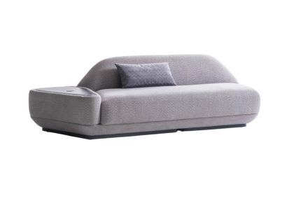 Stilvolles Graues Polstersofa Designer Wohnzimmer Textil 3-Sitzer