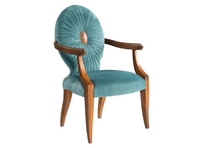 Blauer moderner Holzsessel stilvolles Wohnzimmermöbel