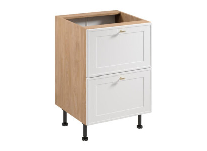 Küchenschrank Unterschrank Schubladenschrank Holzschrank Beige Weiß