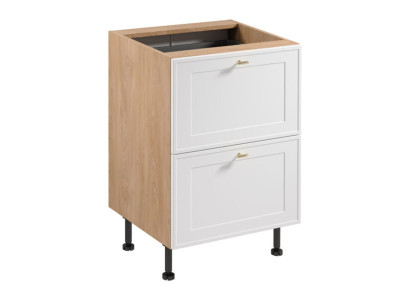 Küchenschrank Besteckkasten Basisunterschrank 2 Schubladen Holzschrank