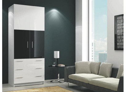 Schrank Kleiderkasten Hochschrank Stauraumschrank Wäscheschrank