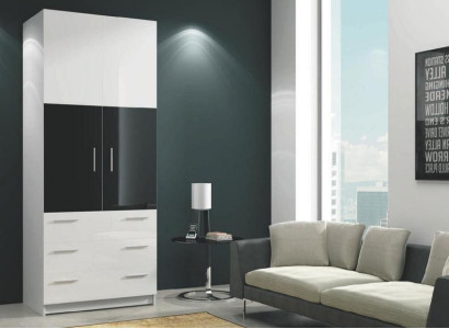 Schrank Kleiderkasten Hochschrank Stauraumschrank Wäscheschrank