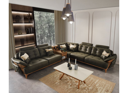 Design Ecksofa U-form Bettfunktion Couch Textil Sofa Wohnlandschaft Modern