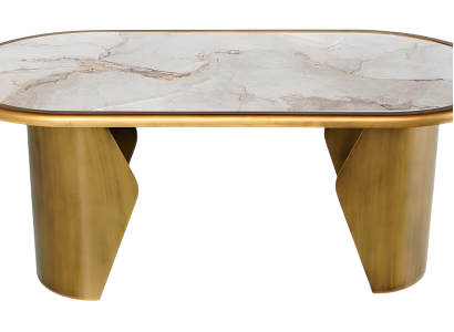 Abgerundeter Esstisch Moderner Küchentisch Edles Holzgestell Möbel