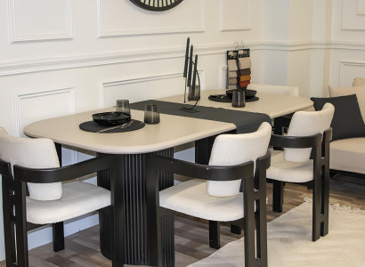 Exklusive Küchengarnitur Designer Esstisch Stilvolle 4x Küchenstühle