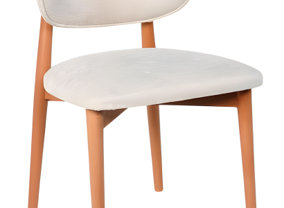 Exklusiver Weißer Lehnstuhl Edle Küchenstühle Designer Textilstühle