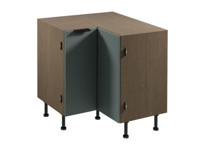 Eckunterschrank Kücheneckschrank Eckschrank mit Innenboden Küchenschrank