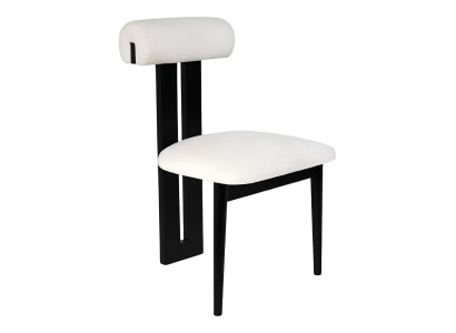 Moderner Schwarz-Weißer Polsterstuhl Rückenlehnenstuhl Sitzmöbel