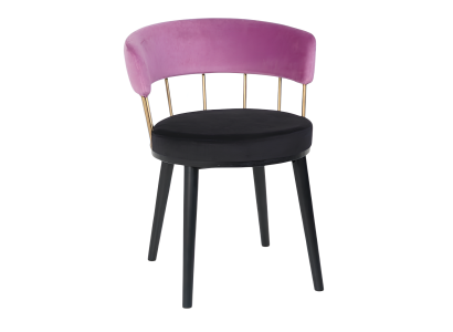 Mehrfarbiger Holz Esszimmerstuhl mit Polsterung und ergonomischem