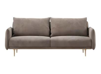 Elegantes graues Stoffsofa für Wohnzimmer im modernen Design